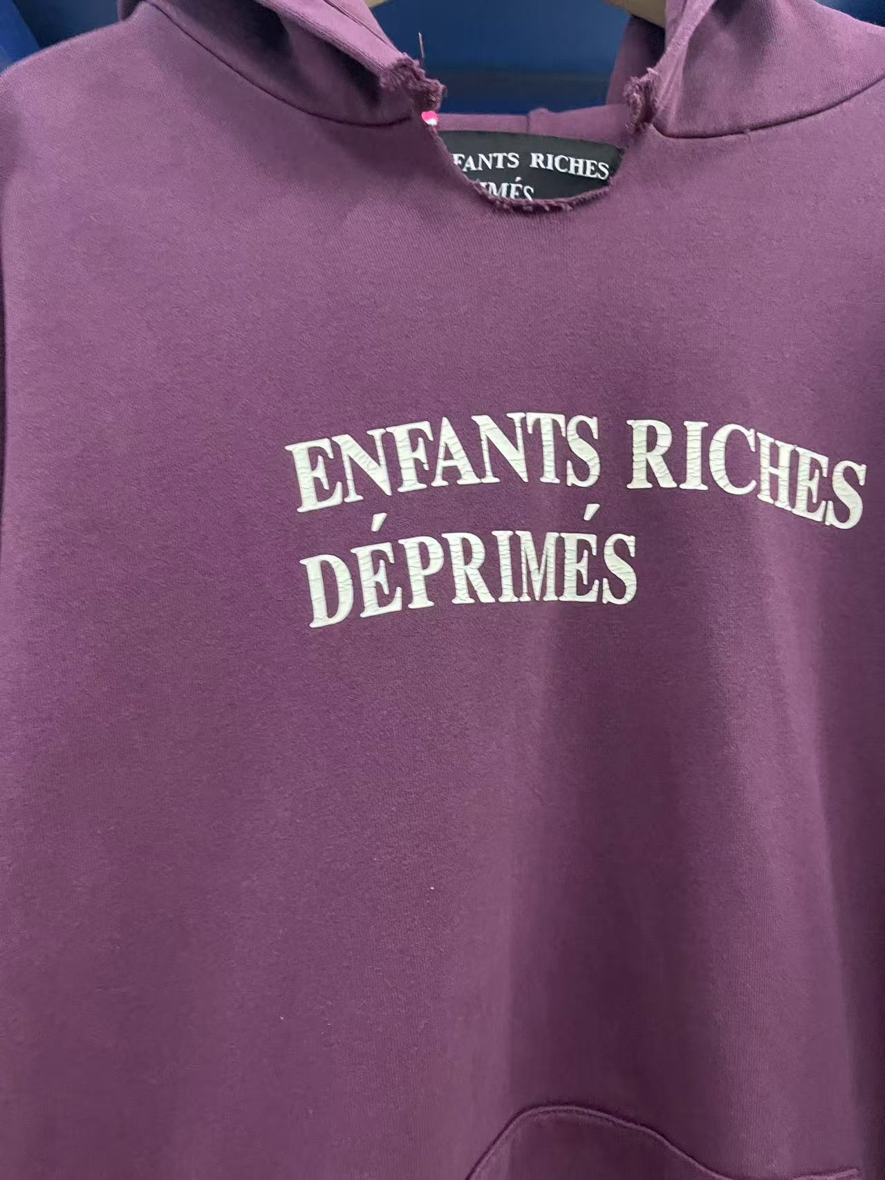 Enfants Riches Déprimés logo-print distressed hoodie（020-475）