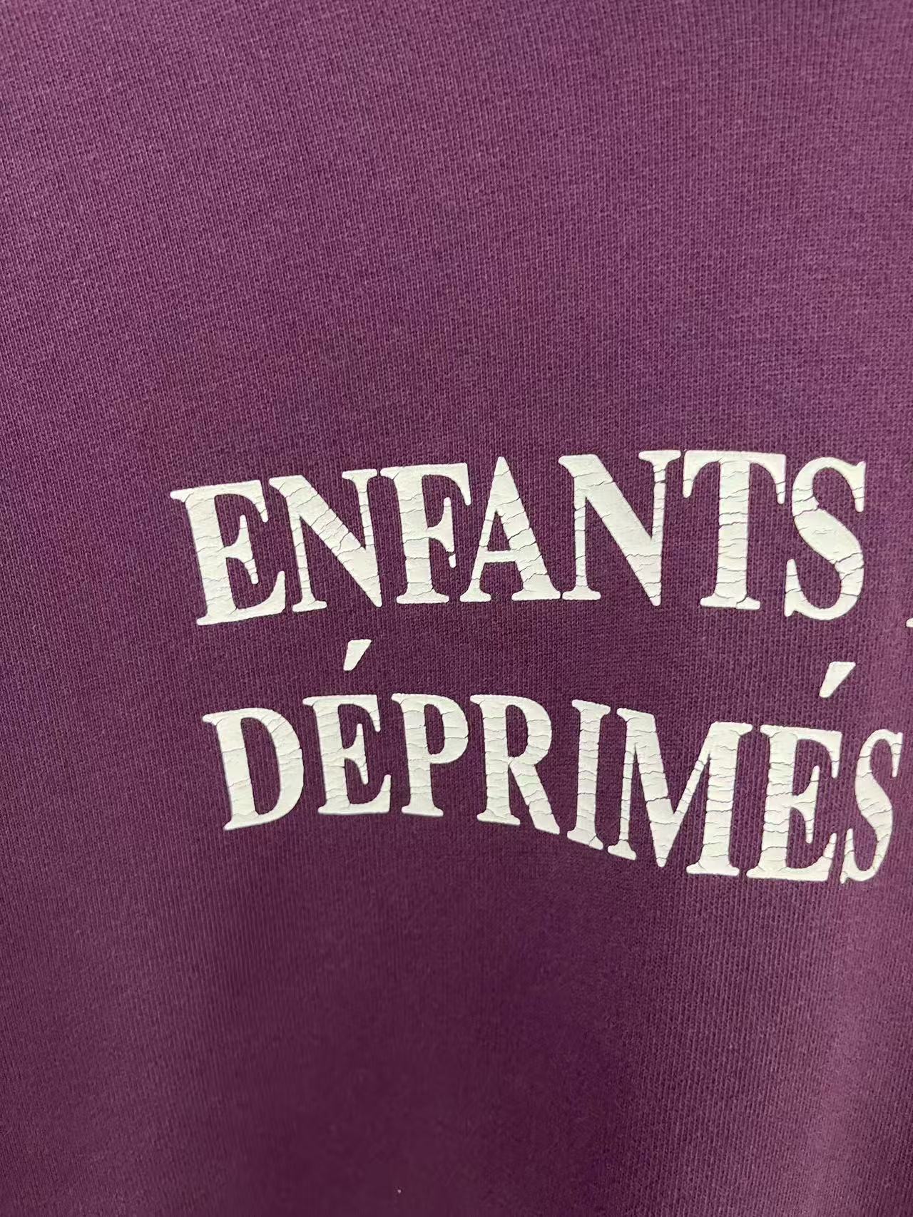 Enfants Riches Déprimés logo-print distressed hoodie（020-475）