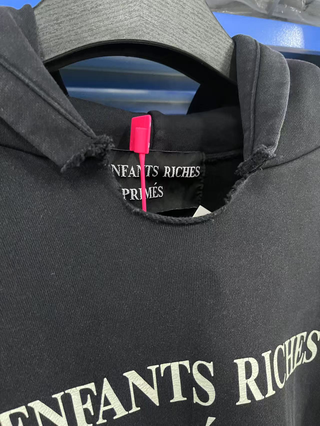 Enfants Riches Déprimés logo-print distressed hoodie（020-475）