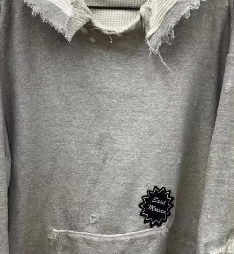 SAINT Mxxxxx xHOODIE/DBL FACE/CHARCOAL（SM-YS1-0000-041）