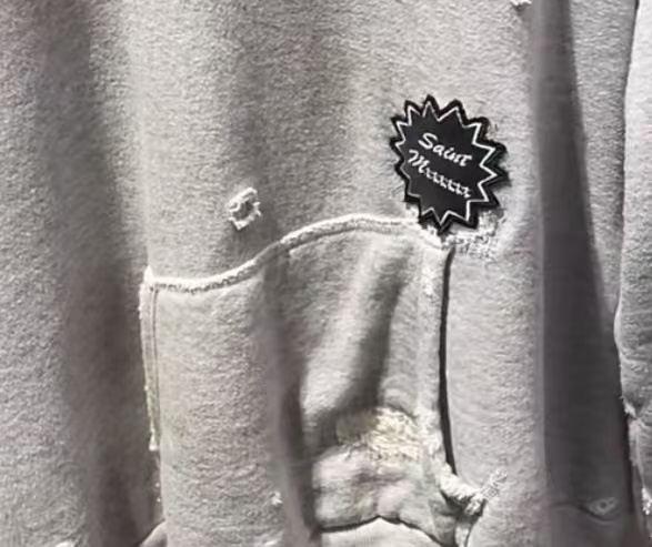 SAINT Mxxxxx xHOODIE/DBL FACE/CHARCOAL（SM-YS1-0000-041）