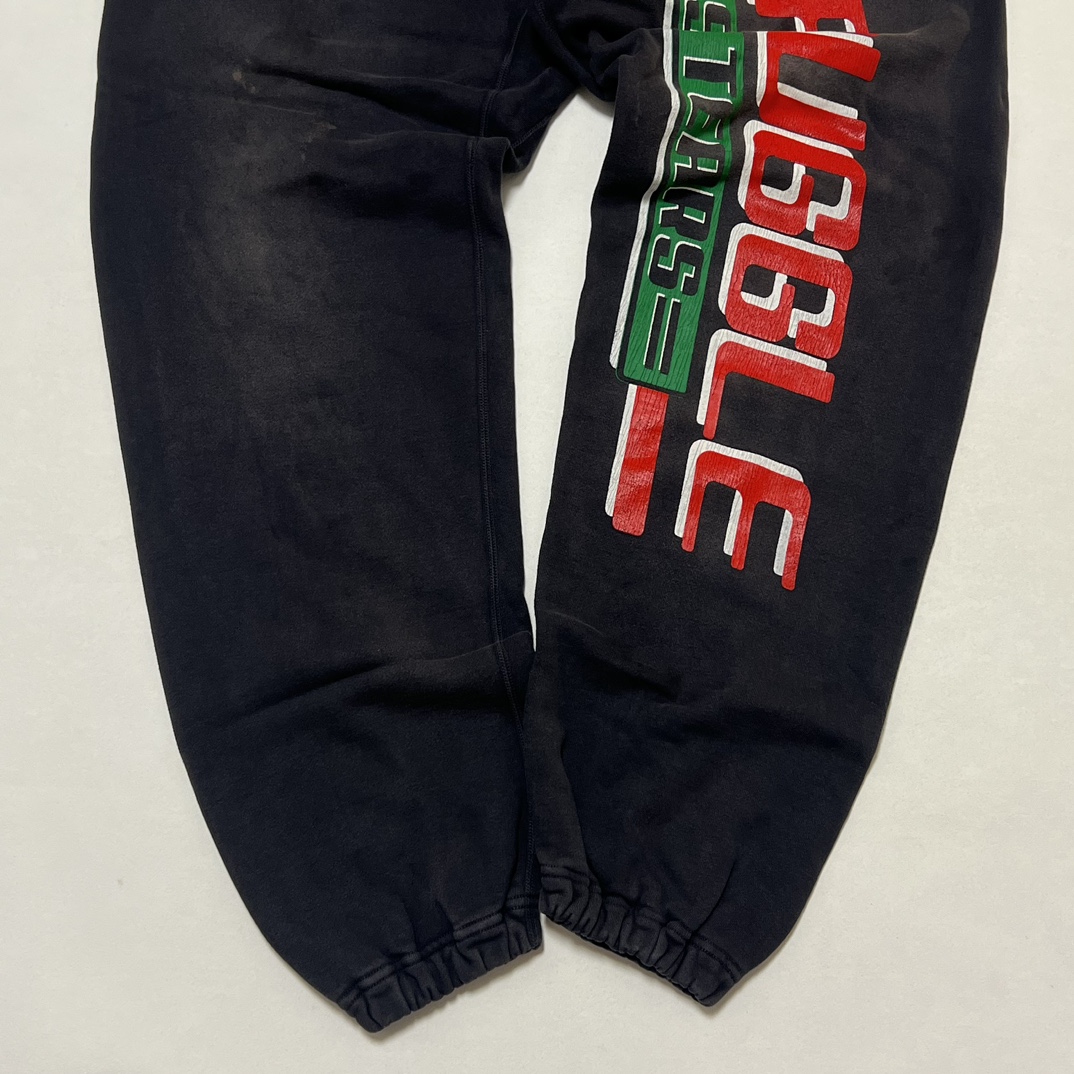 SAINT Mxxxxxx x Denim Tears 24SS Swt Pnts Struggle "Black" (SM-YS8-0000-C04）