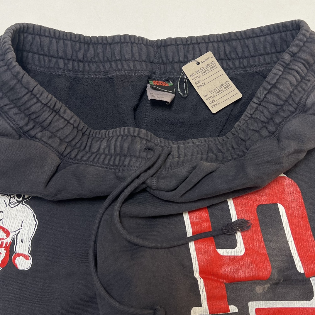 SAINT Mxxxxxx x Denim Tears 24SS Swt Pnts Struggle "Black" (SM-YS8-0000-C04）