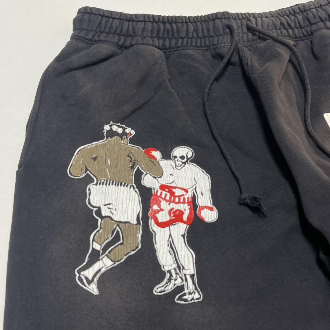 SAINT Mxxxxxx x Denim Tears 24SS Swt Pnts Struggle "Black" (SM-YS8-0000-C04）