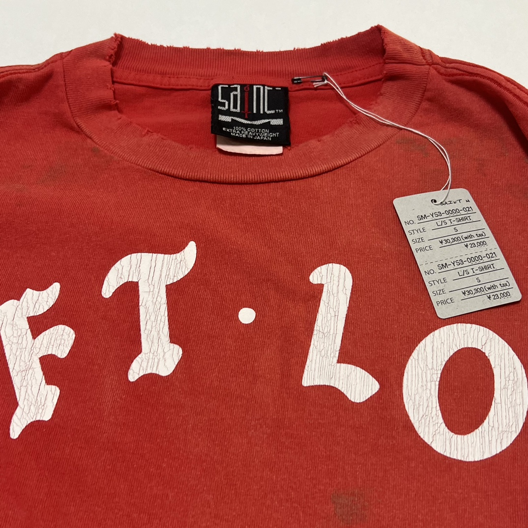 SAINT Mxxxxxx 24SS LS Tee / Soft Love "Red" (SM-YS8-0000-021）