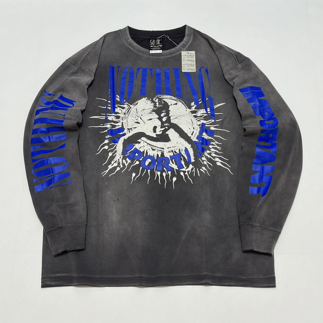 SAINT Mxxxxxx X Kosuke Kawamura LS TEE NOTHING IMP (SM-YS1-0000-C35）