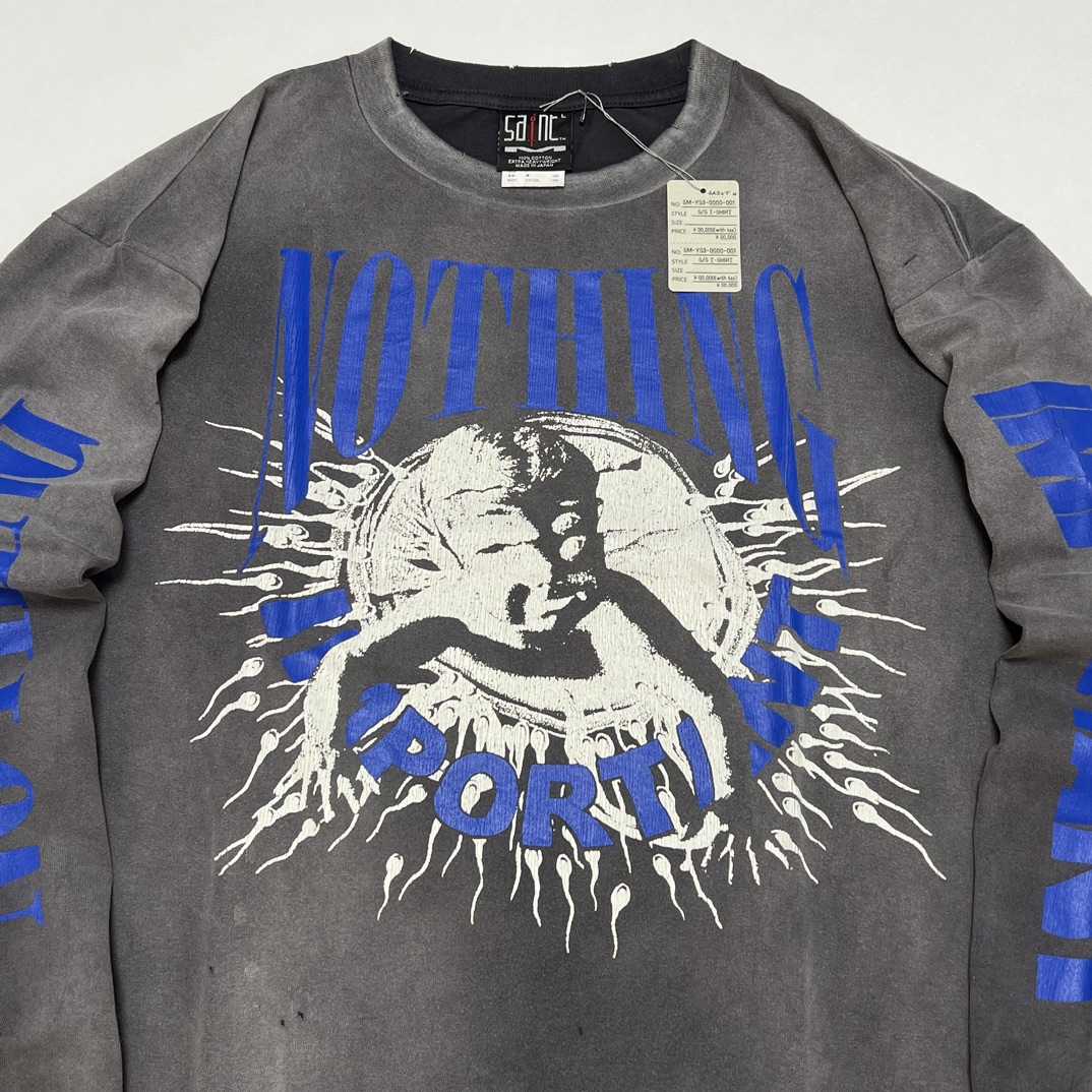 SAINT Mxxxxxx X Kosuke Kawamura LS TEE NOTHING IMP (SM-YS1-0000-C35）