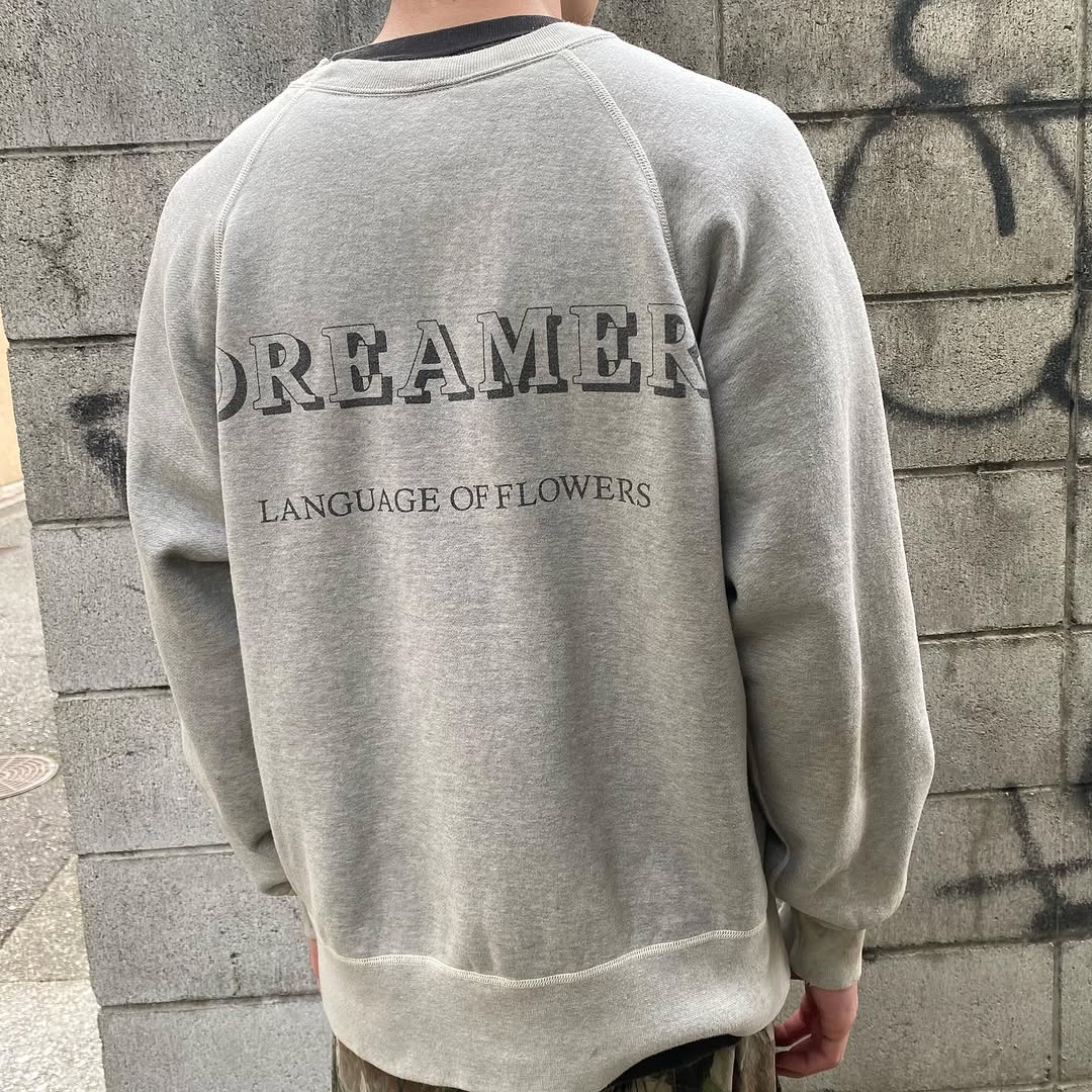 SAINT M×××××× CREW SWT/FLOWER/GRAY (SM-YS1-0000-032）