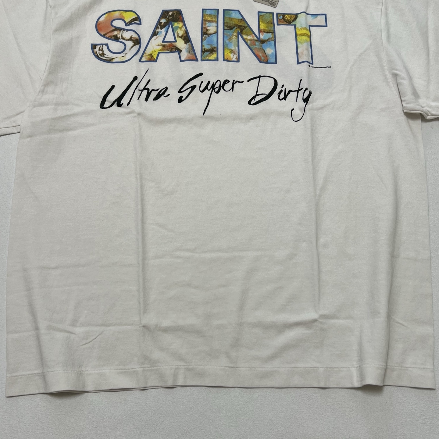 SAINT Mxxxxxx SS Tee_Super Dirty "White"(SM-HR8-0000-025）