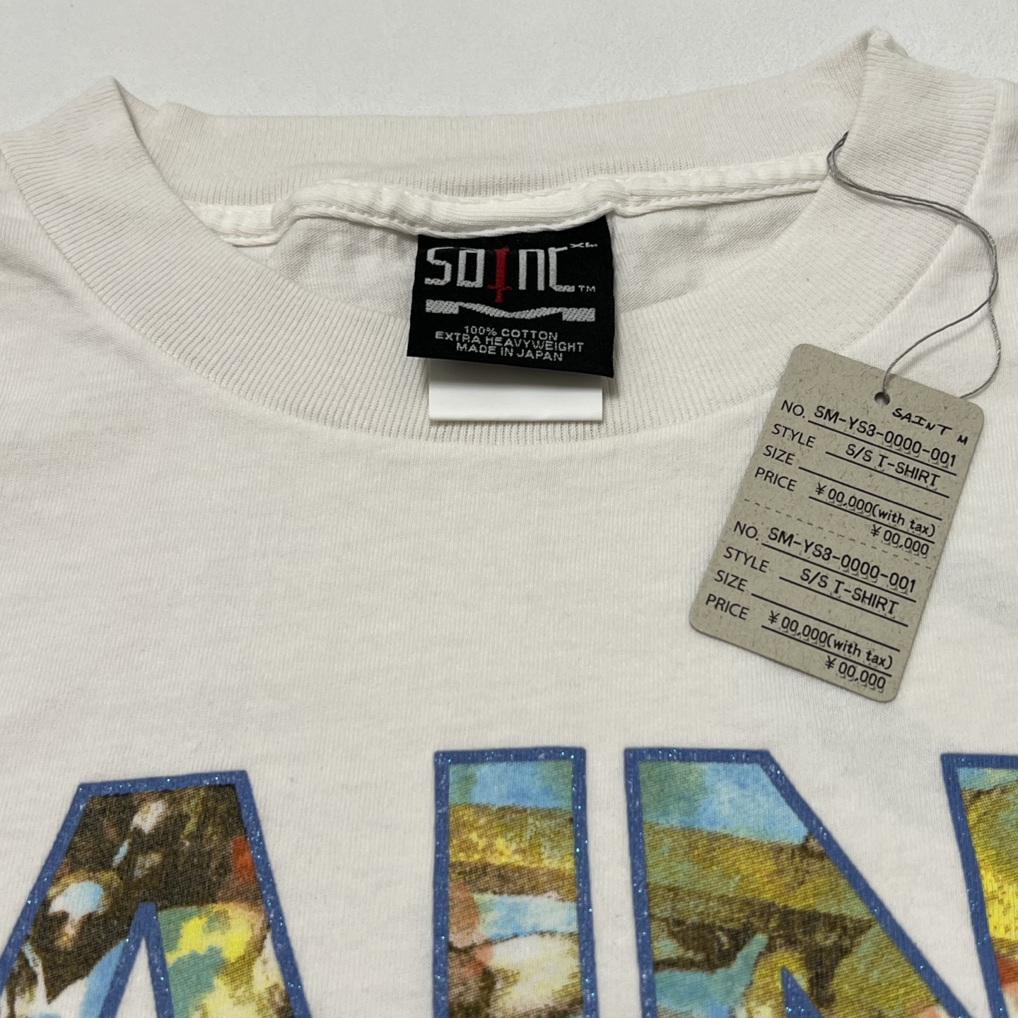 SAINT Mxxxxxx SS Tee_Super Dirty "White"(SM-HR8-0000-025）