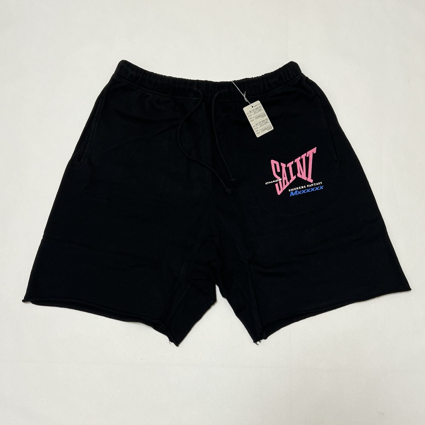 SAINT Mxxxxxx Sweat Shorts Ribon Saint "Black"  (SM-HR8-0000-059）