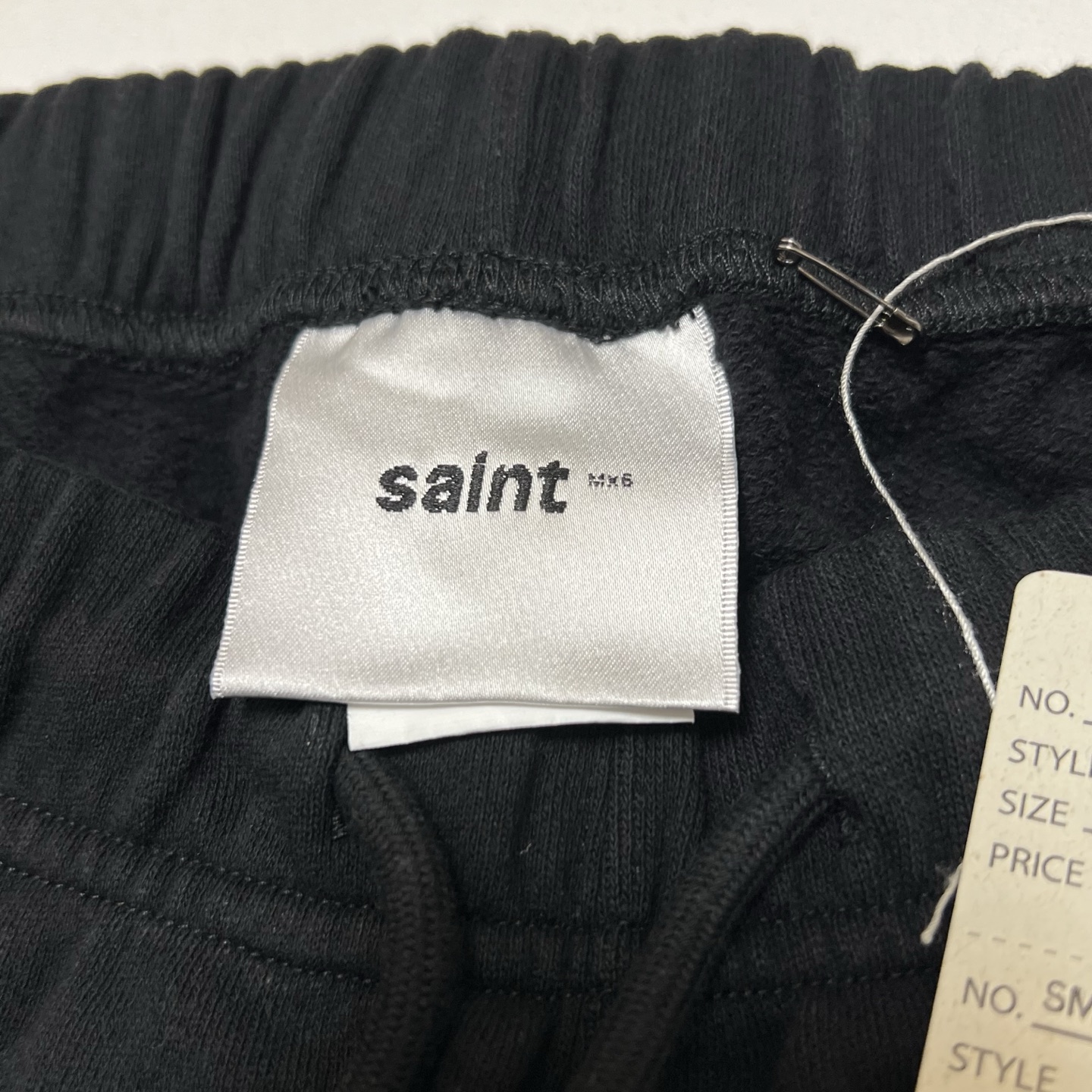 SAINT Mxxxxxx Sweat Shorts Ribon Saint "Black"  (SM-HR8-0000-059）