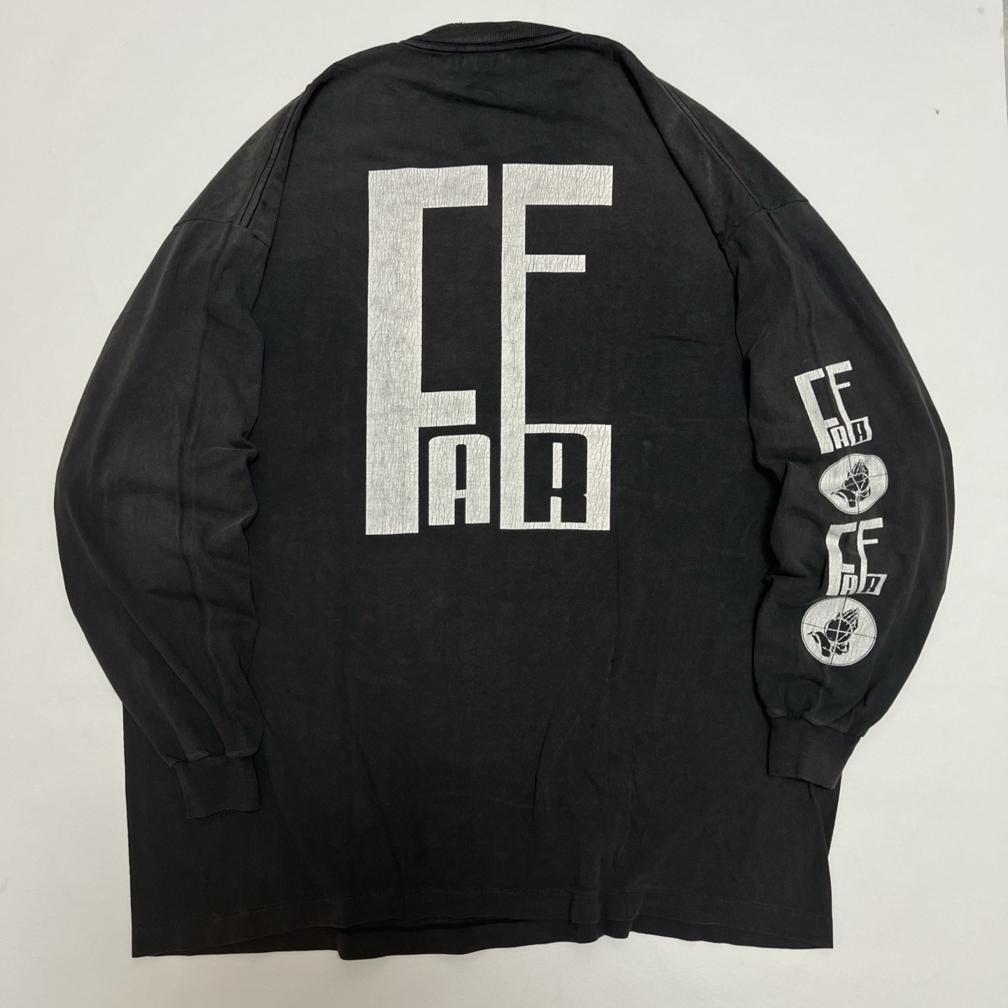 SAINT Mxxxxxx x FEAR OF GOD LS Tee "Black"  (SM-HR8-0000-C02）