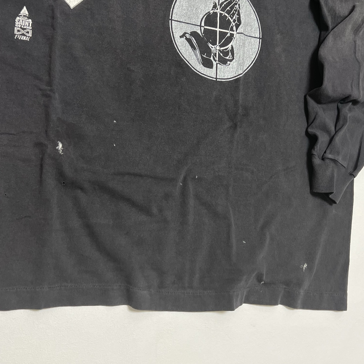 SAINT Mxxxxxx x FEAR OF GOD LS Tee "Black"  (SM-HR8-0000-C02）