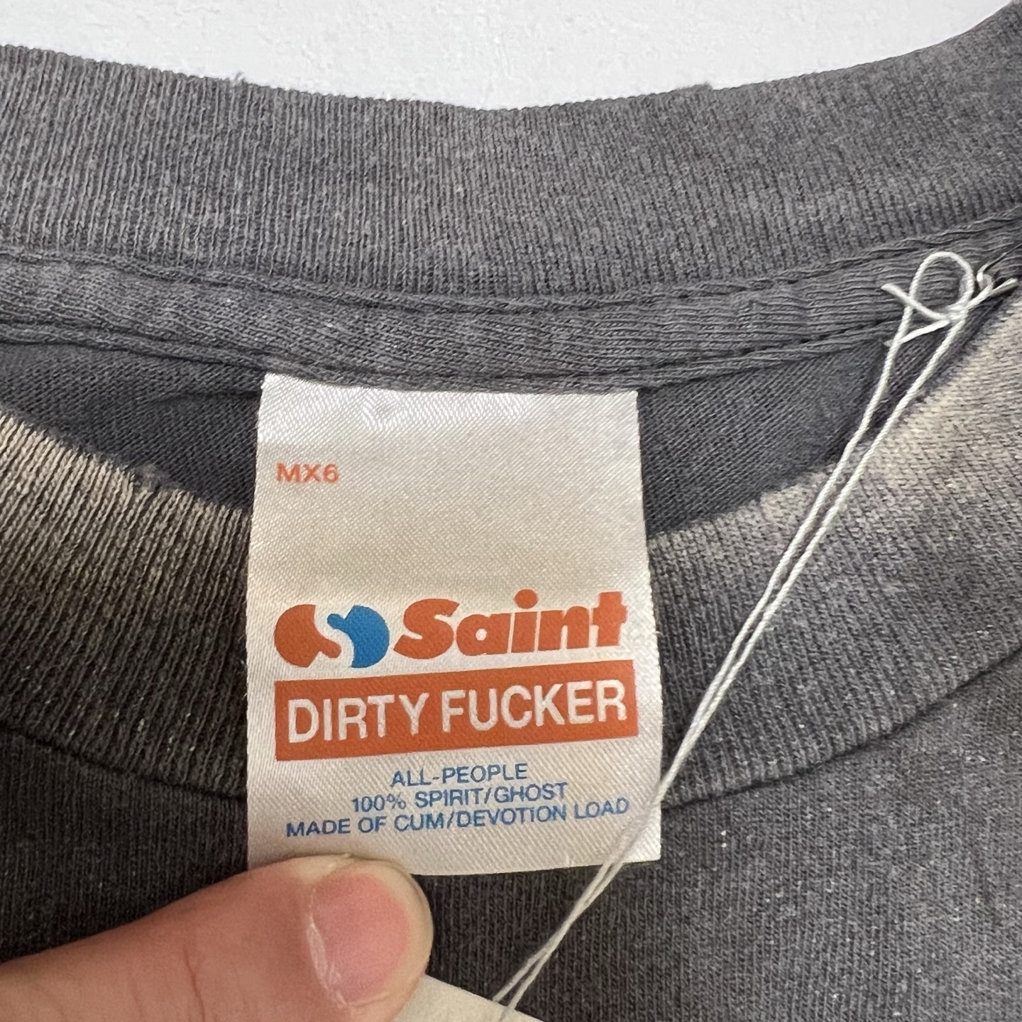 SAINT Mxxxxxx SS Tee Egg "Black"  (SM-HR8-0000-007）