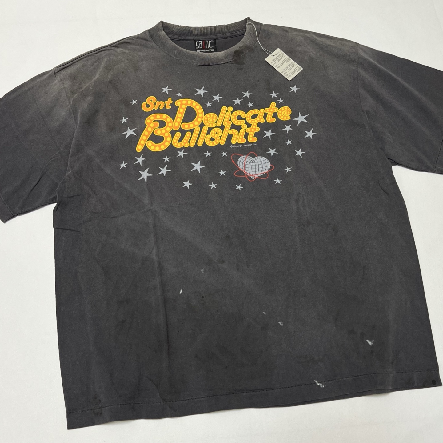 SAINT M×××××× Saint Michael DELICATE BULLSHIT SS TEE  (SM-HR8-0000-003）