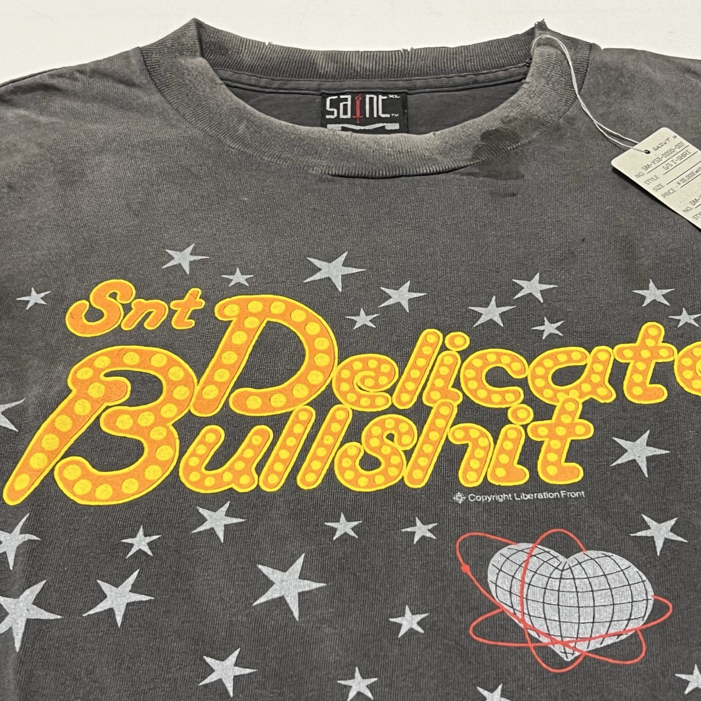 SAINT M×××××× Saint Michael DELICATE BULLSHIT SS TEE  (SM-HR8-0000-003）