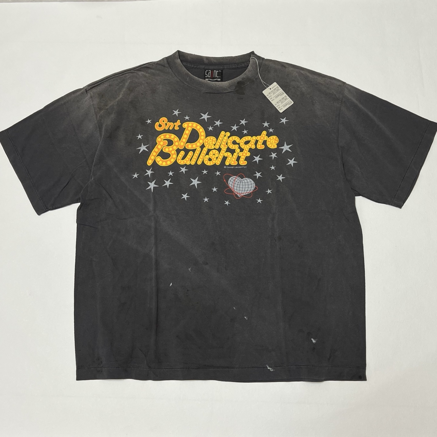 SAINT M×××××× Saint Michael DELICATE BULLSHIT SS TEE  (SM-HR8-0000-003）