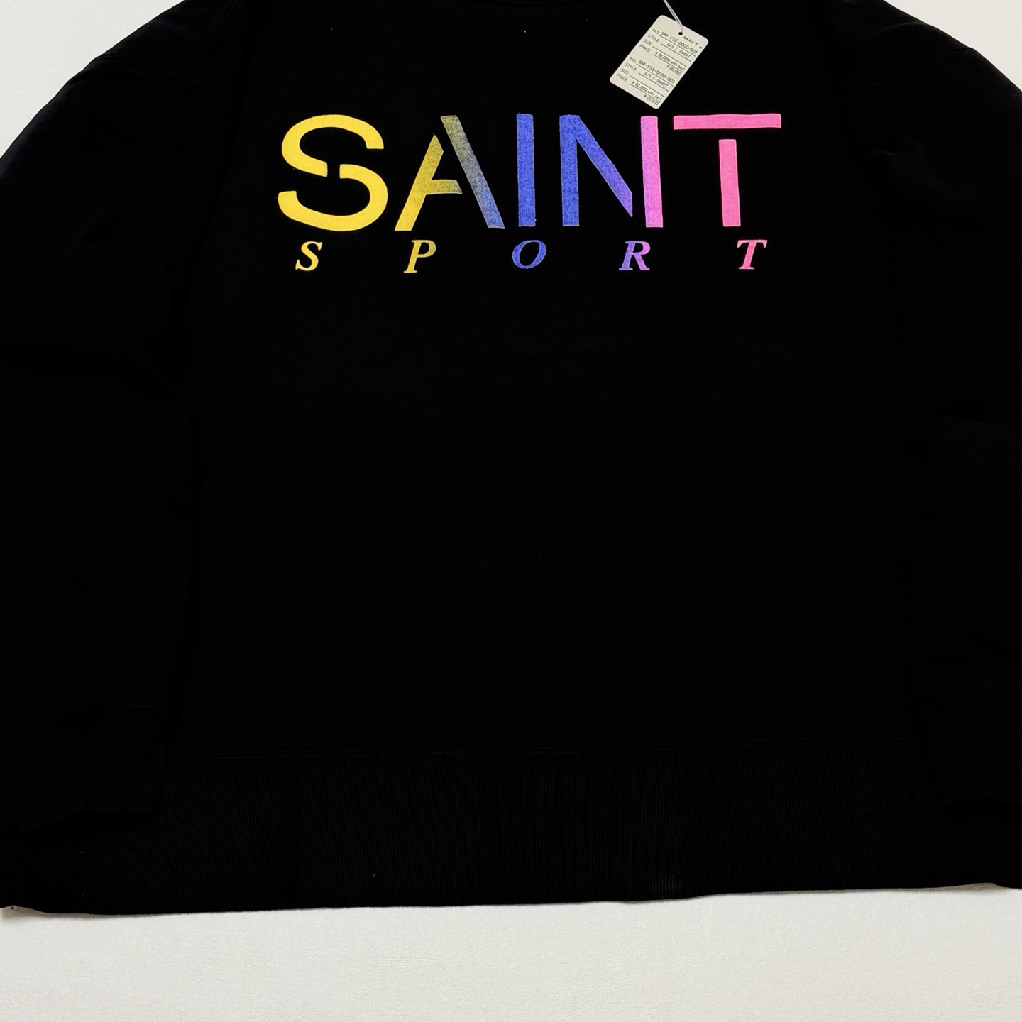 SAINT MXXXXXX SAINT SPORT CREW NECK SWEAT BLACK (SM-HR1-0000-044）