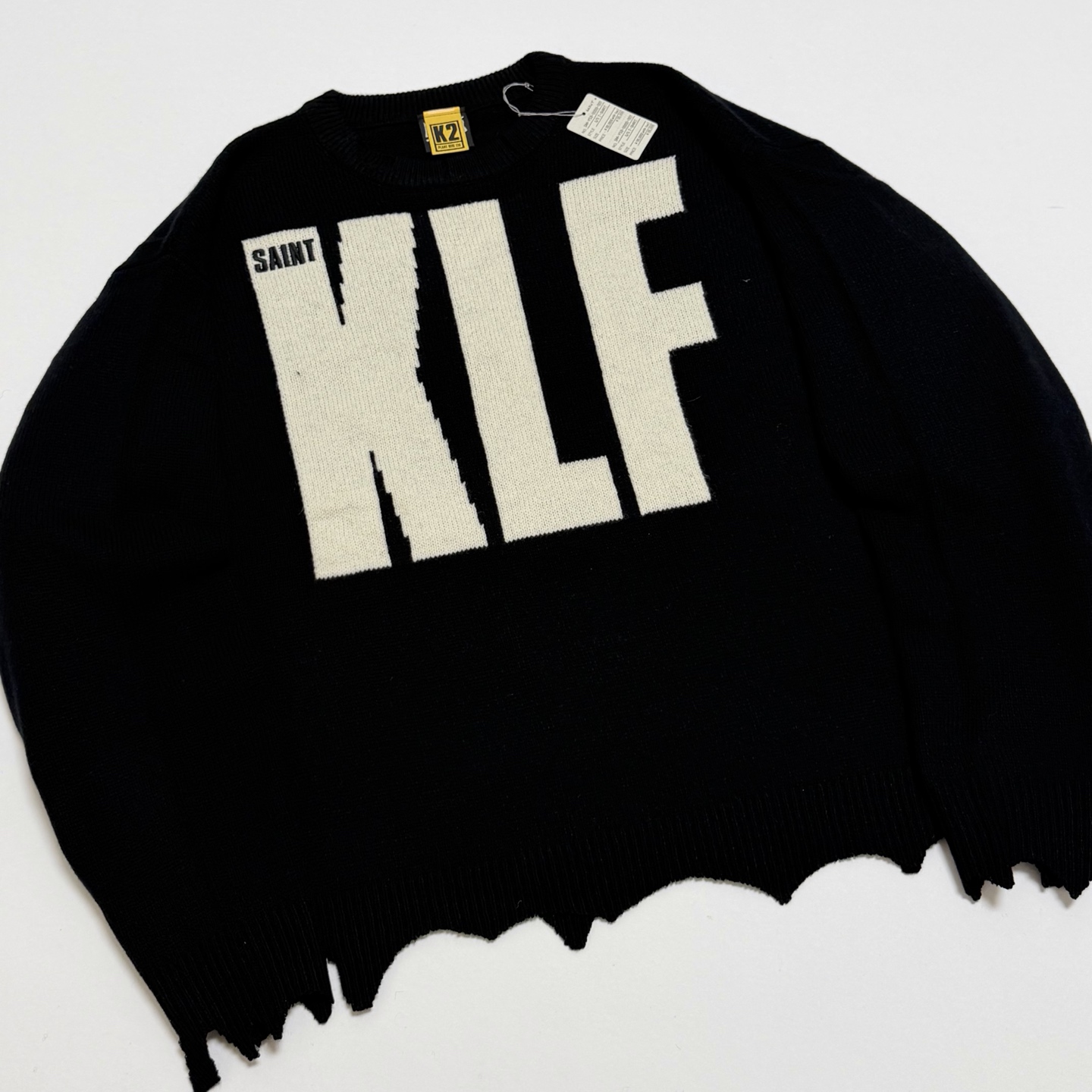 SAINT Mxxxxxx KLF CREW NECK KNIT/KLF/BLACK (SM-HR1-0000-C08）