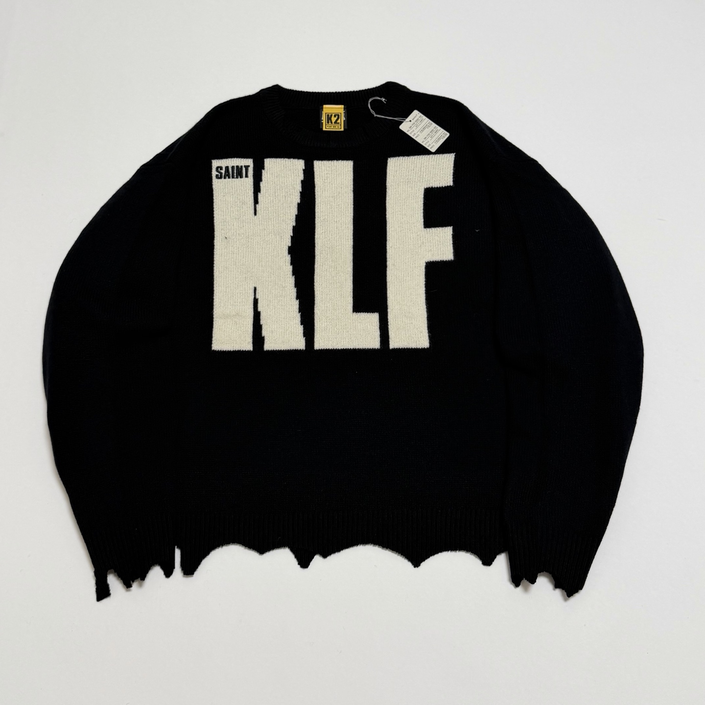 SAINT Mxxxxxx KLF CREW NECK KNIT/KLF/BLACK (SM-HR1-0000-C08）