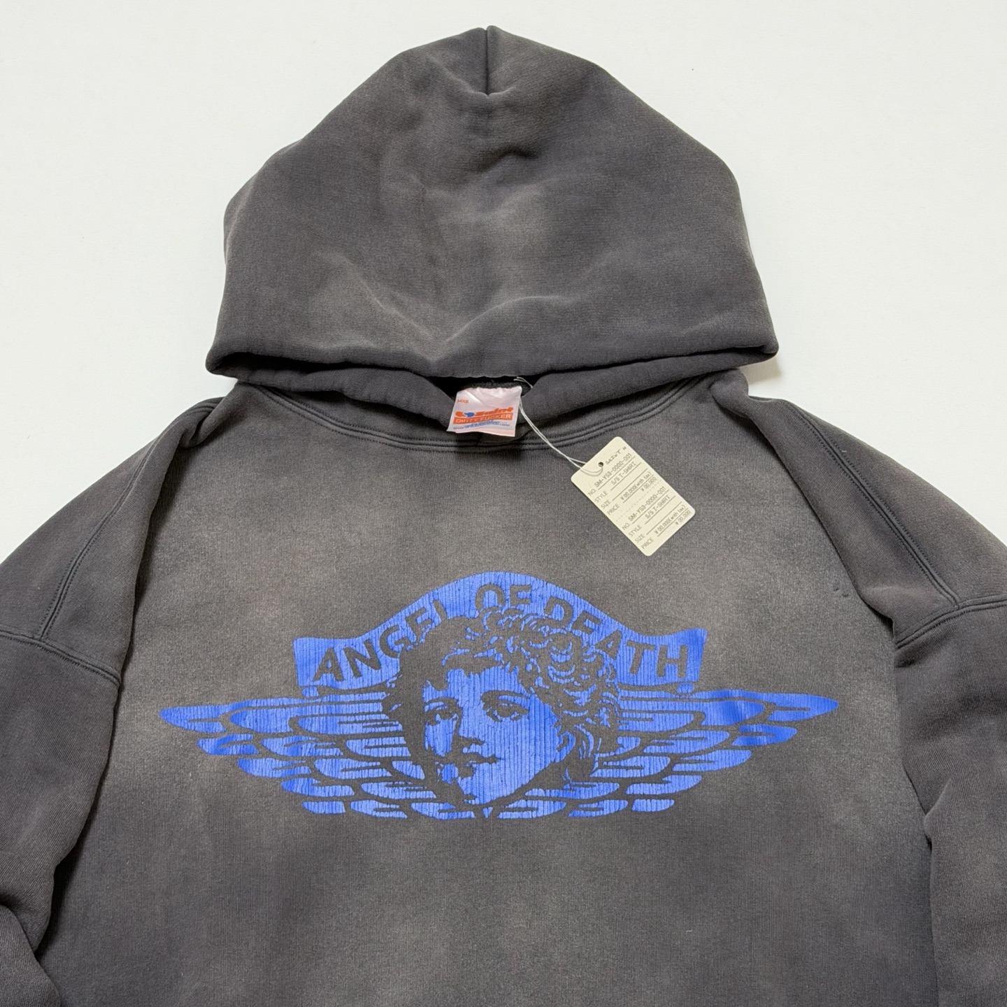 Saint Mxxxxxx  HOODIE/ANGEL/BLACK (SM-HR1-0000-052）