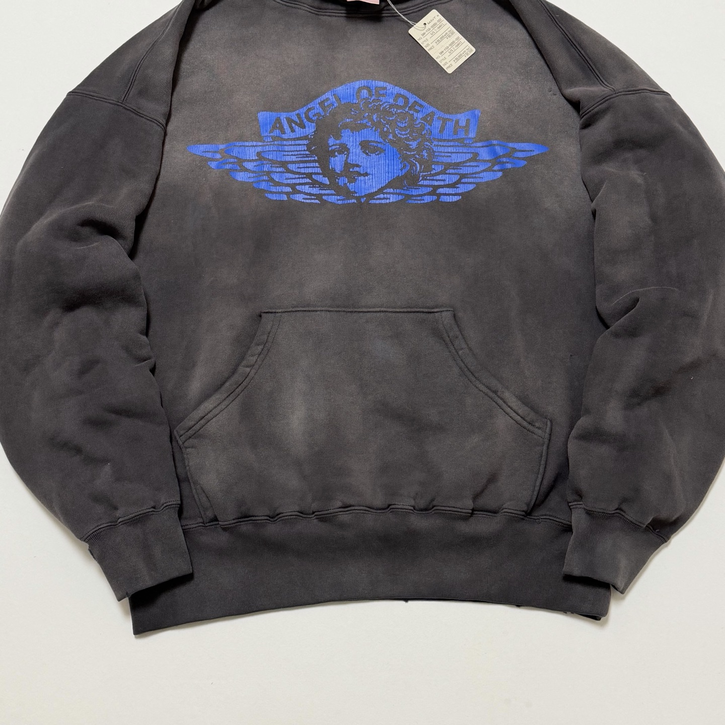 Saint Mxxxxxx  HOODIE/ANGEL/BLACK (SM-HR1-0000-052）