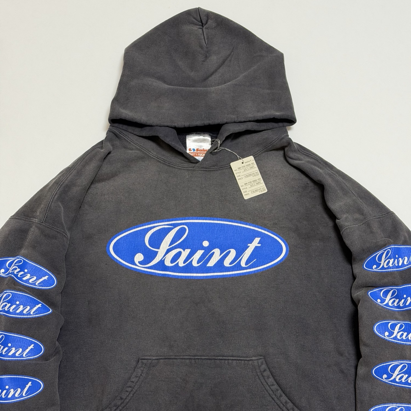 SAINT MXXXXXX HOODIE/LOVE AMONG/BLACK (SM-HR1-0000-053）