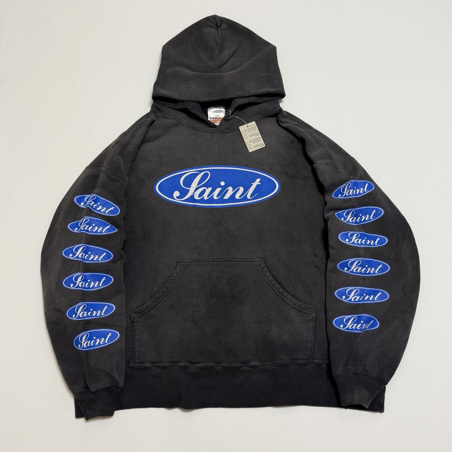 SAINT MXXXXXX HOODIE/LOVE AMONG/BLACK (SM-HR1-0000-053）