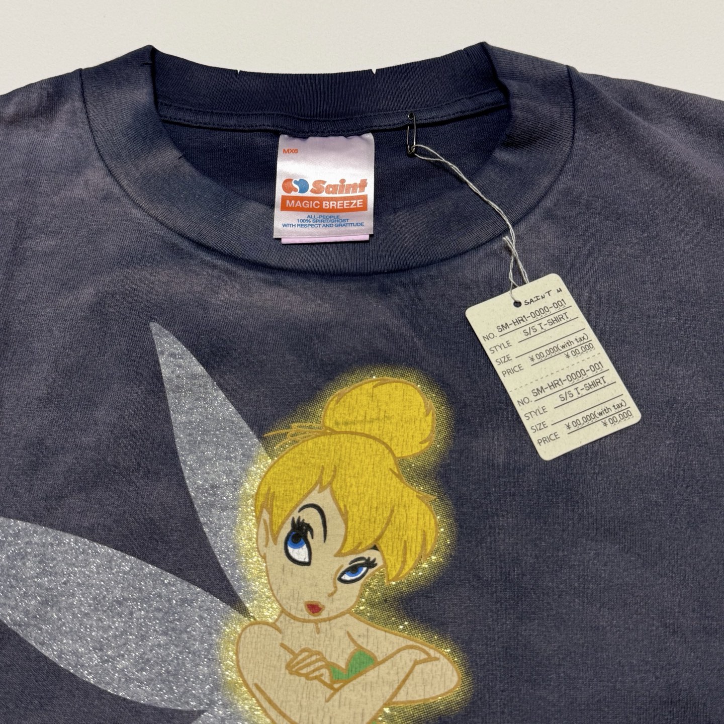 SAINT Mxxxxxx Saint Michael SM-MK8-0000-C79/DSN_SS T-SHIRT/TINKER BELL/NAVY (SM-MK8-0000-C79）