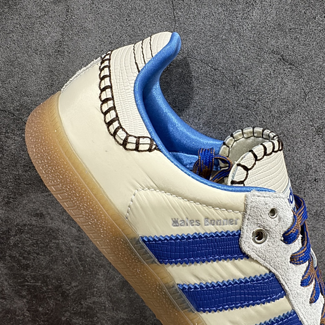 Wales Bonner × adidas Originals Nylon Samba "Wonder Clay/Team Royal Blue/Wonder White"（IH7756）