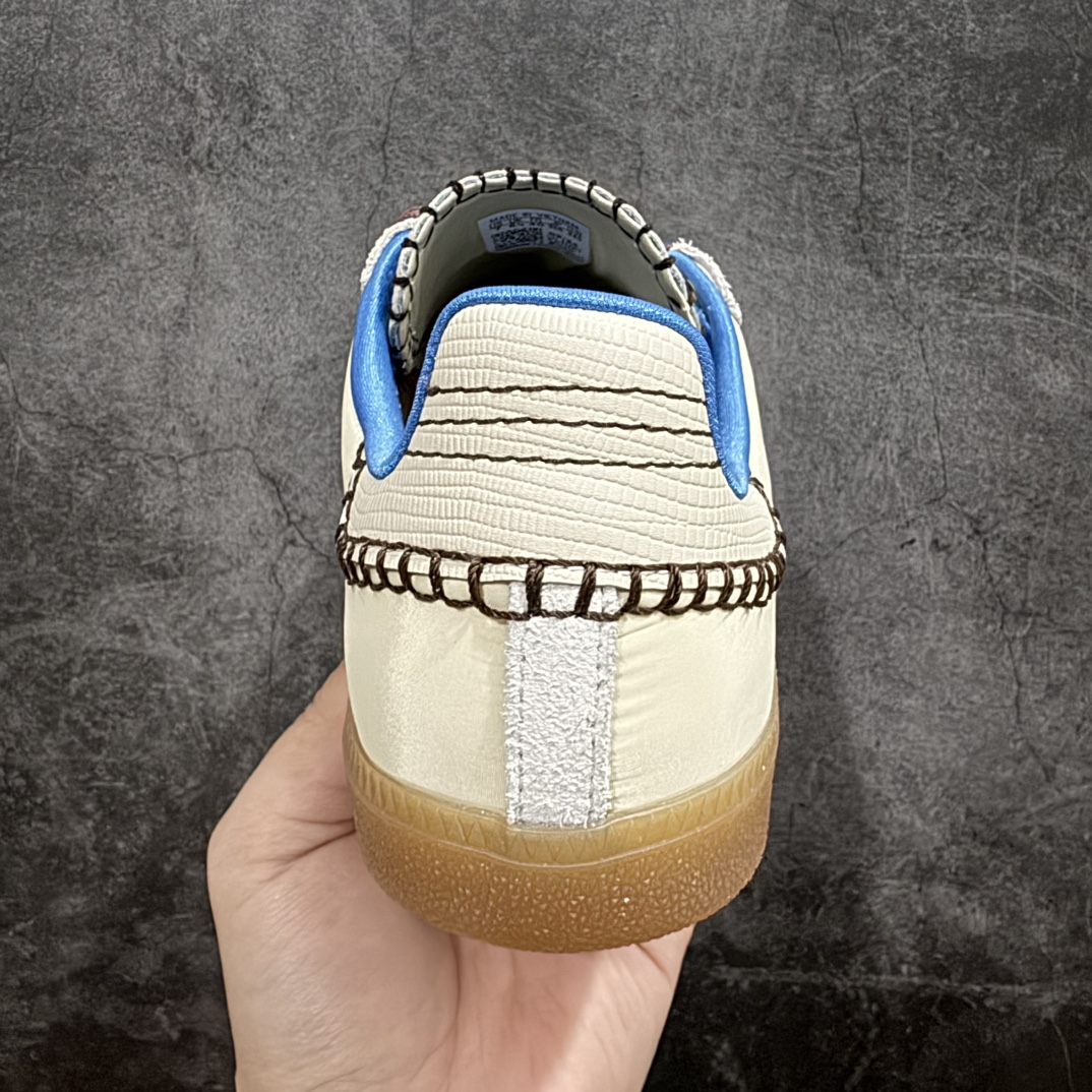 Wales Bonner × adidas Originals Nylon Samba "Wonder Clay/Team Royal Blue/Wonder White"（IH7756）
