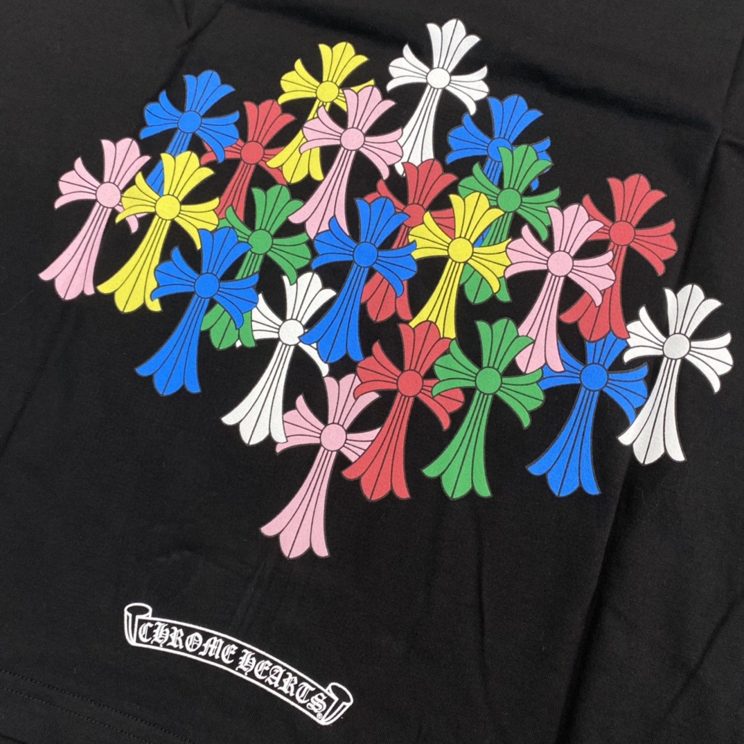 Chrome Hearts Multi Color Cross T-shirt (CHROME HEARTS A011）