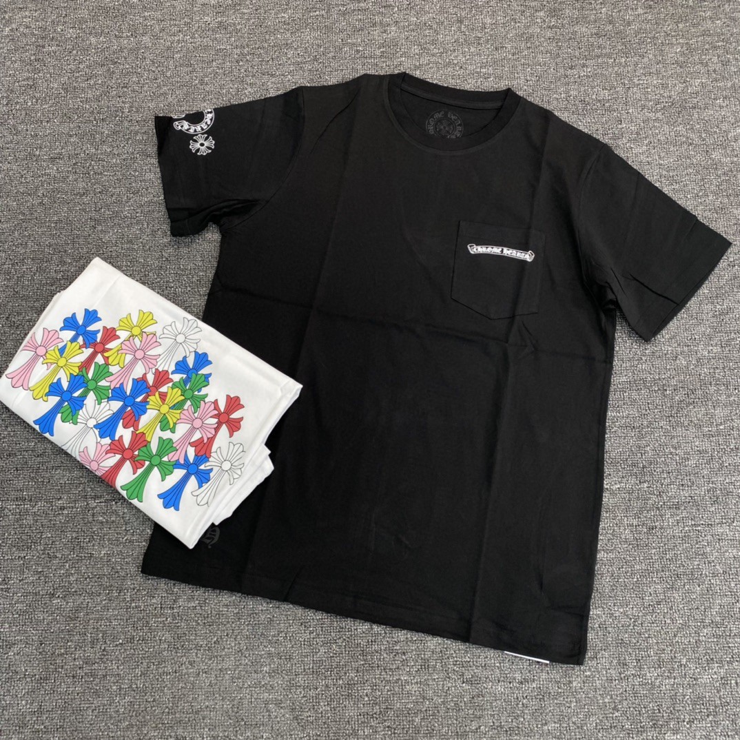 Chrome Hearts Multi Color Cross T-shirt (CHROME HEARTS A011）