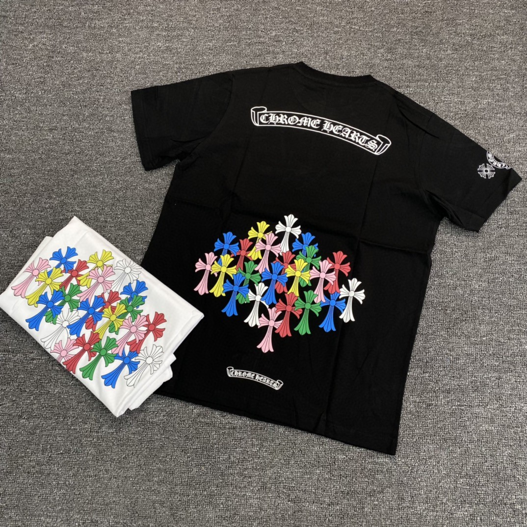 Chrome Hearts Multi Color Cross T-shirt (CHROME HEARTS A011）