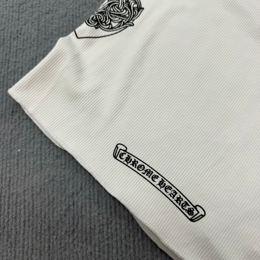 CHROME HEARTS Love You ribbed tank top (CHROME HEARTS A009）