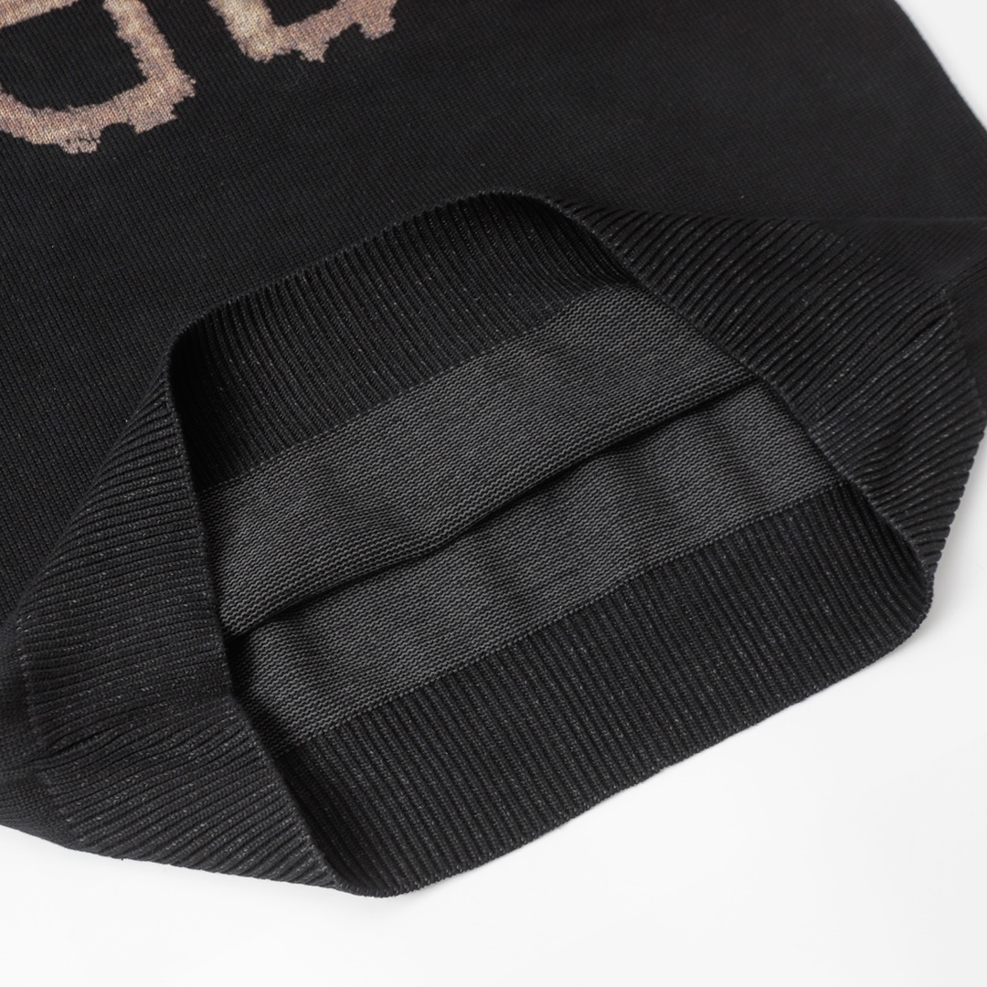 Balenciaga Crypto Sweater Medium Fit 'Black' （750413T32801000）