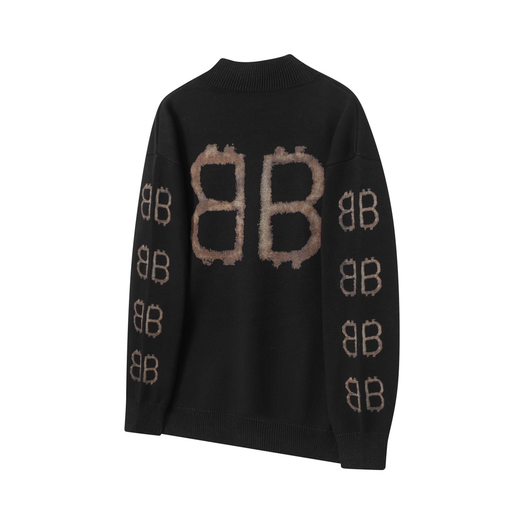Balenciaga Crypto Sweater Medium Fit 'Black' （750413T32801000）