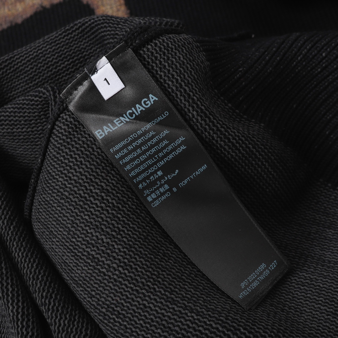 Balenciaga Crypto Sweater Medium Fit 'Black' （750413T32801000）