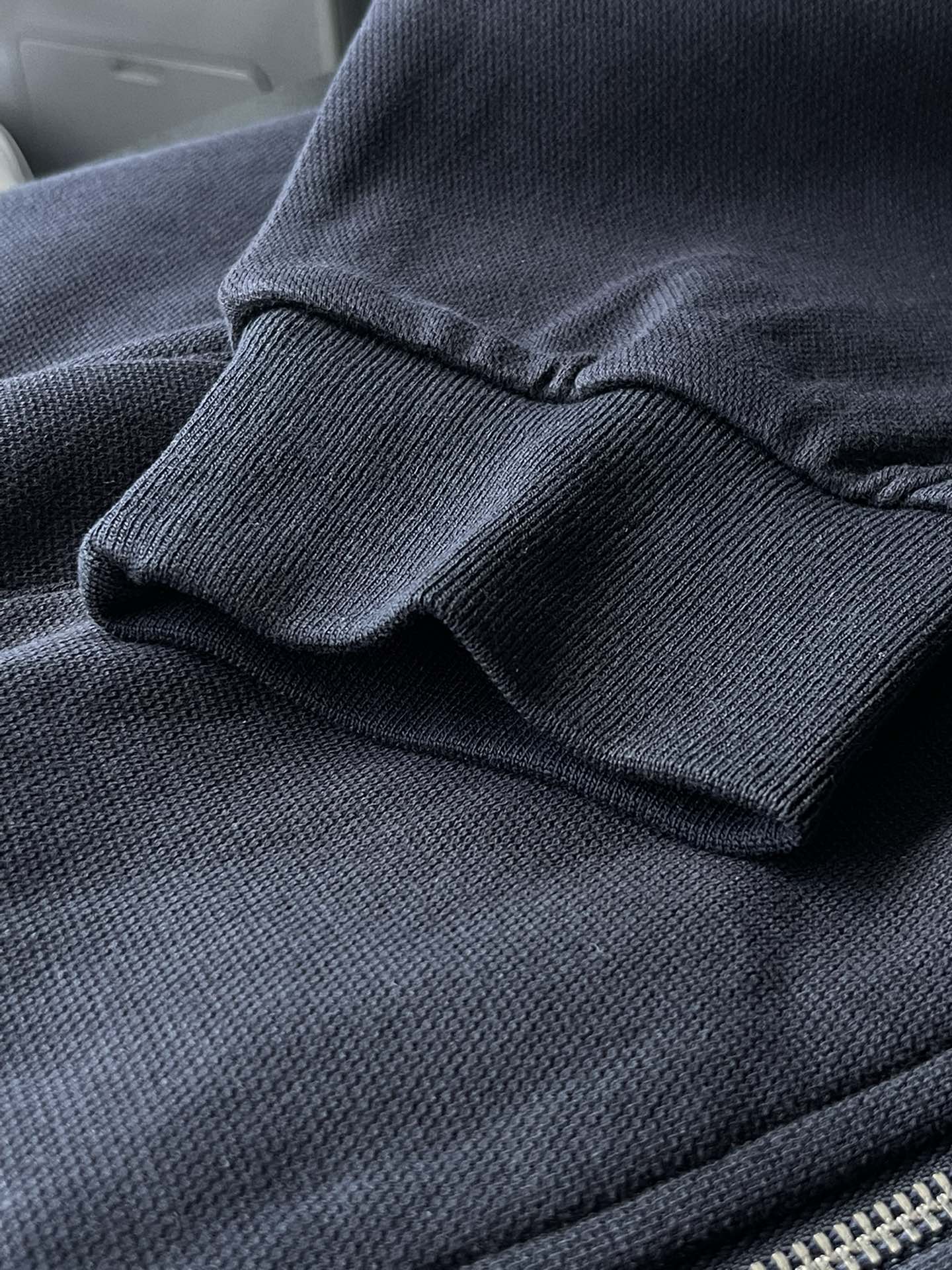 Miu Miu Blue Zipped Knit Blouson Jacket（ML1258-1756-F0008-S-OOO）