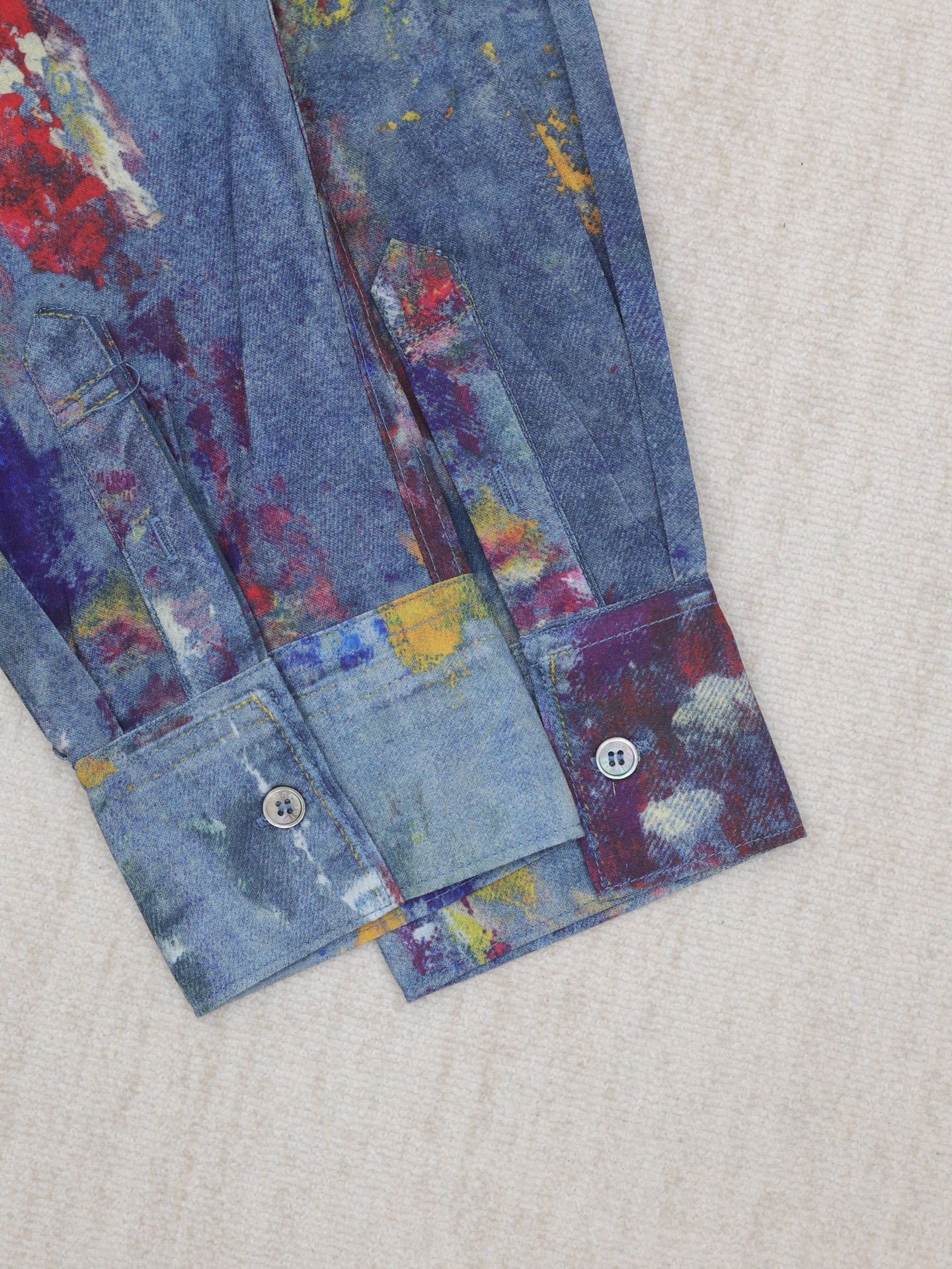 Acne Studios Shirt in Blue and Multi (AC0724-ALD）