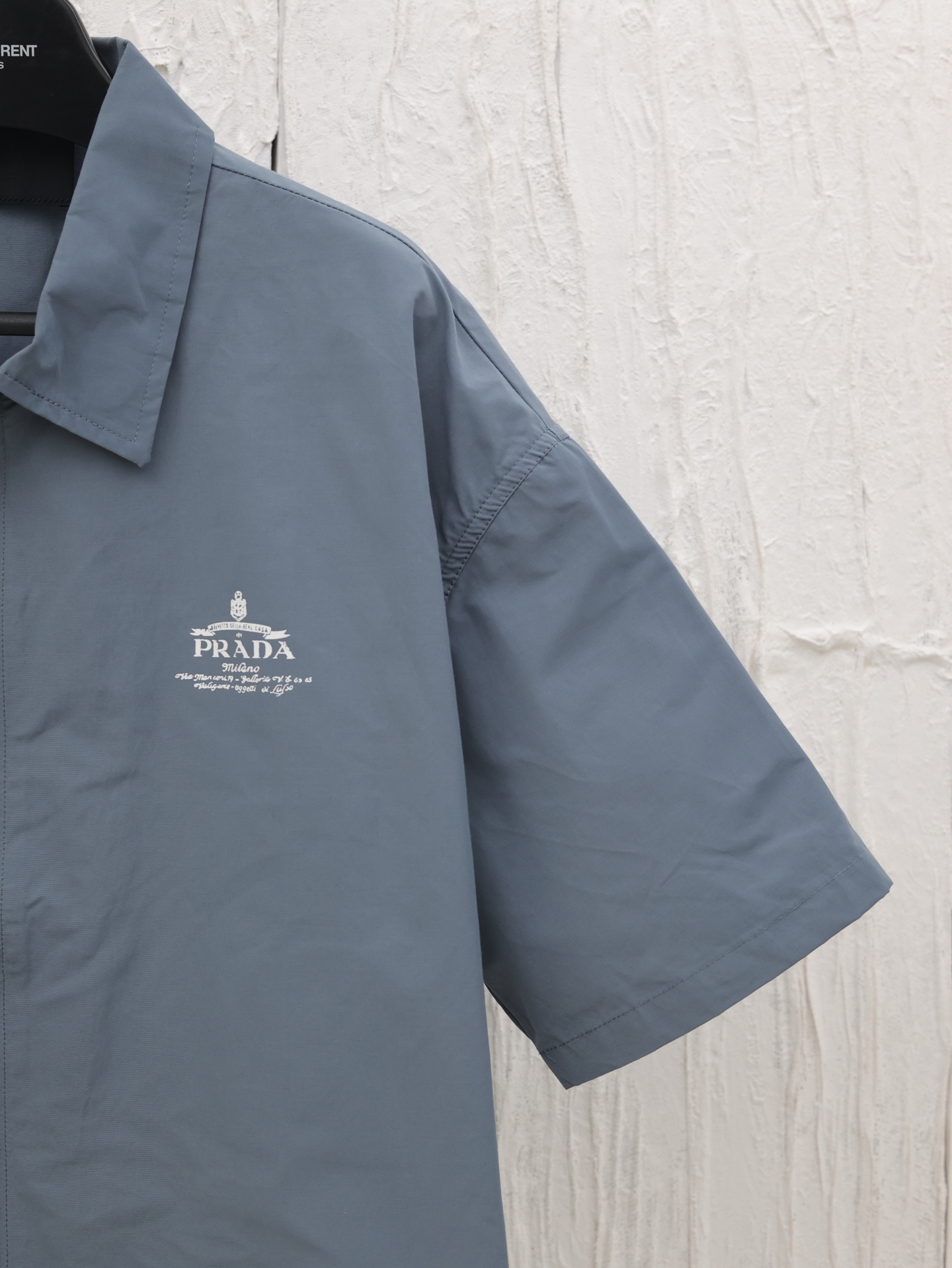 PRADA Technical cotton short-sleeved shirt (SC781-1480-F0F24-S-OOO）