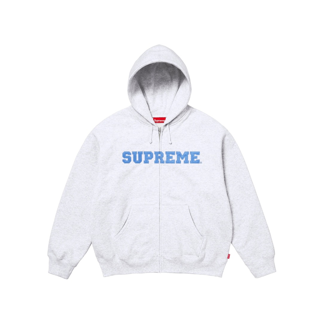 Supreme Collegiate Appliqué Zip Up Hooded Sweatshirt （SUP-FW25-086）