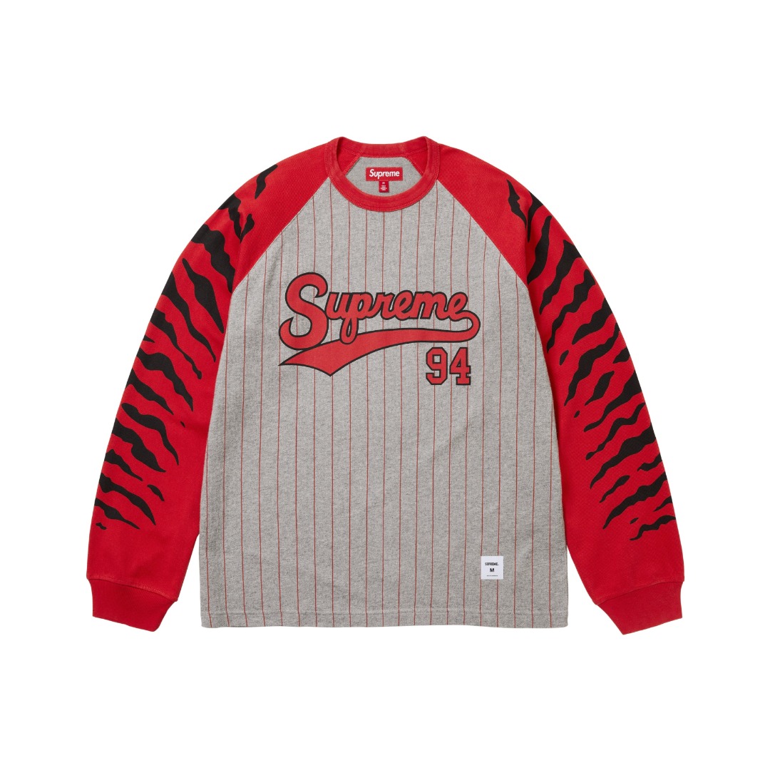 Supreme Tiger Raglan L/S Top "White" (SUP-SS26-123）