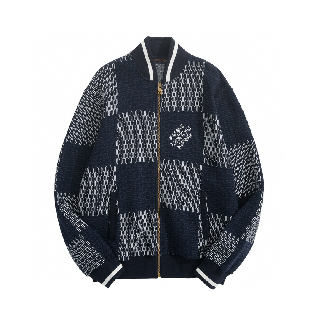 Louis Vuitton Damier knotted cotton bomber（1AFXOM）