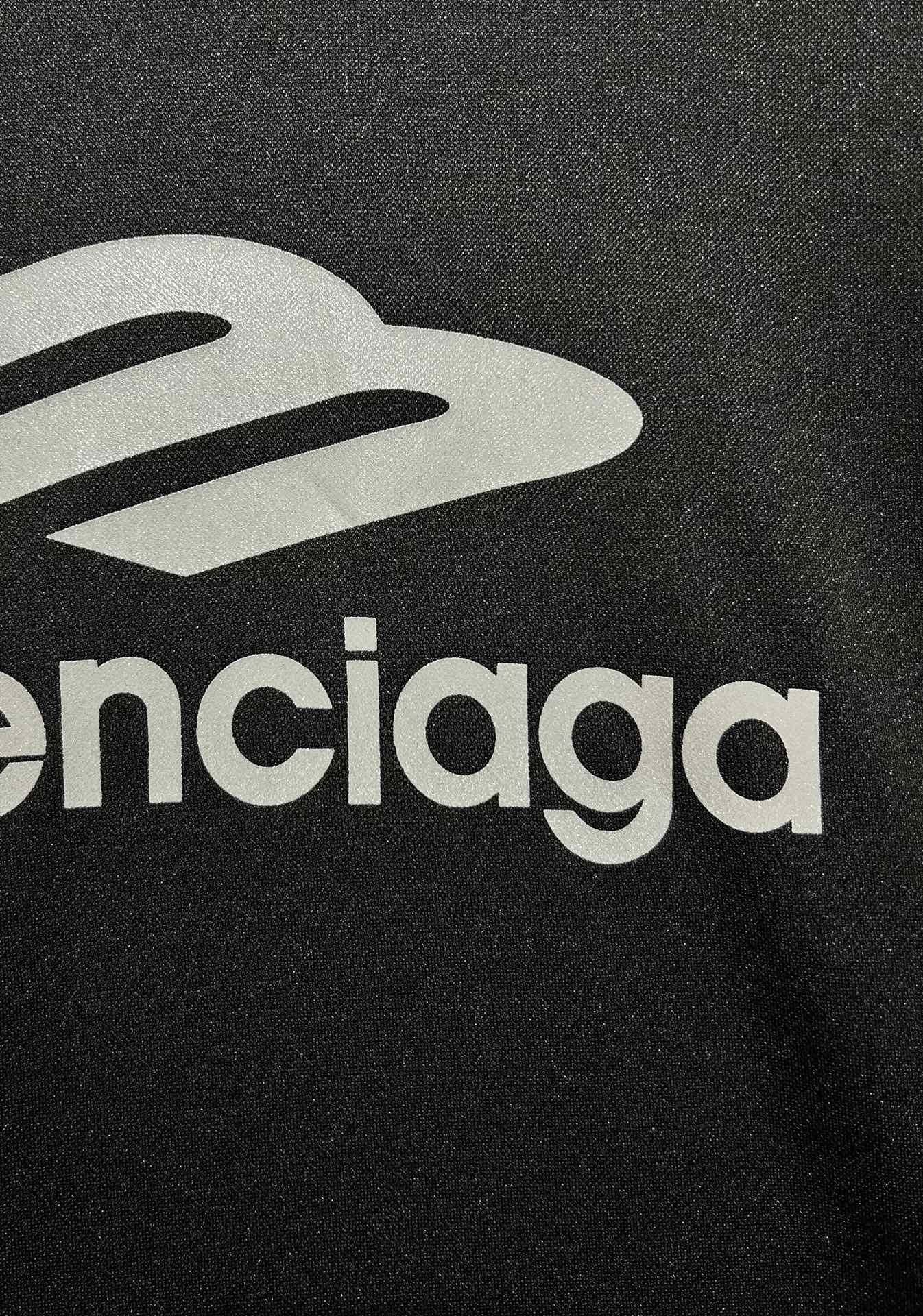 BALENCIAGA  3b Sports Icon Ski Long Sleeve T-Shirt Large Fit in Black（779988TPVQ51000）