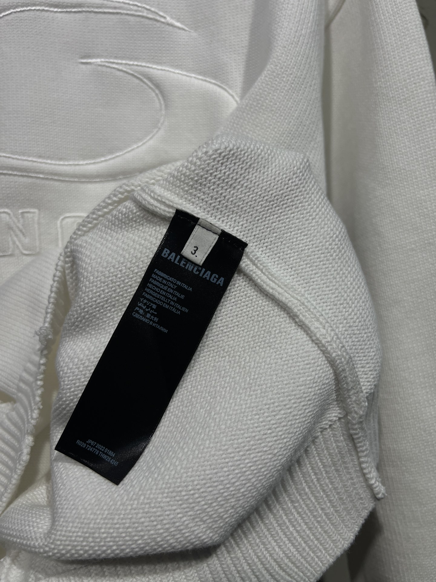 BALENCIAGA Crewneck Sweater Knitted Sweater (809099T33381300）