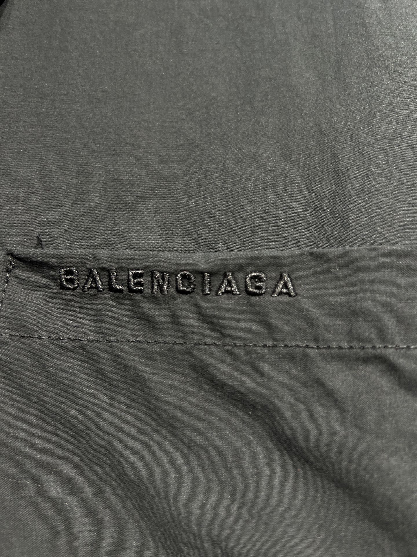 Balenciaga Black Cotton Shirt With Logo（830981TRM281000）