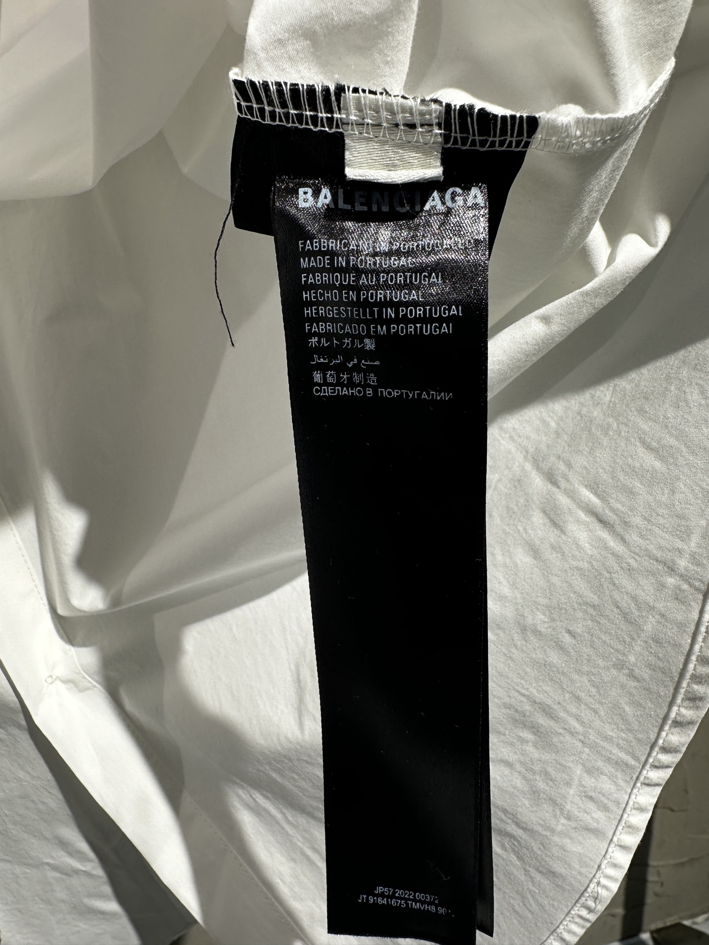Balenciaga Black Cotton Shirt With Logo（830981TRM281000）