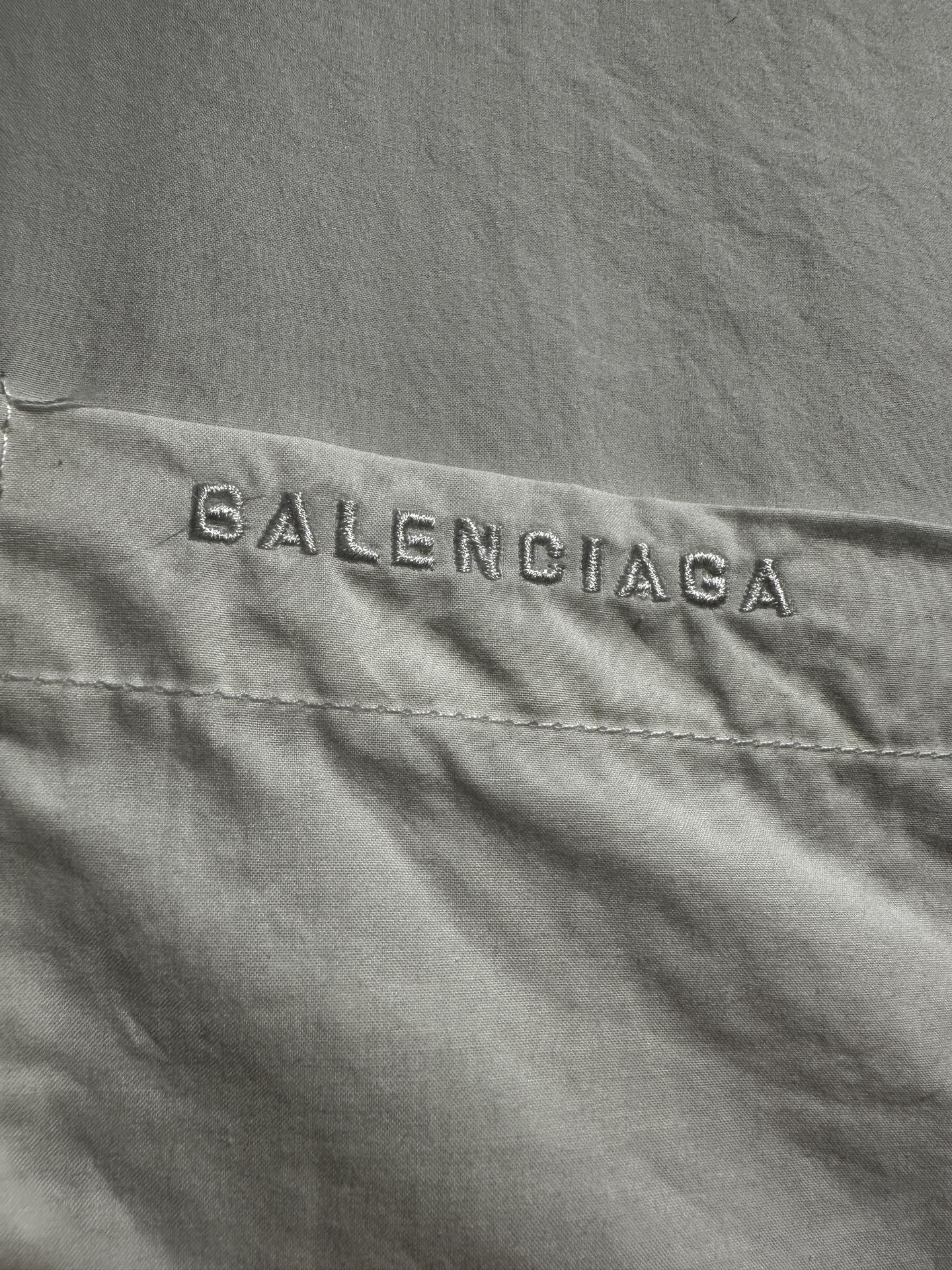 Balenciaga Black Cotton Shirt With Logo（830981TRM281000）